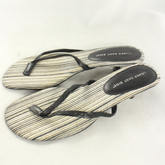 LOWER EAST SIDE Shoes - New LOWER EAST SIDE Striped Thong Sandals